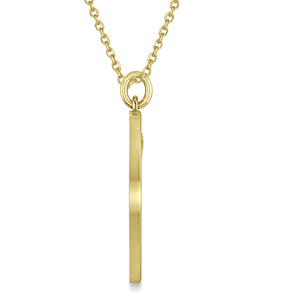 Large Diamond Tree of Life Pendant Necklace 14k Yellow Gold (0.15ct)