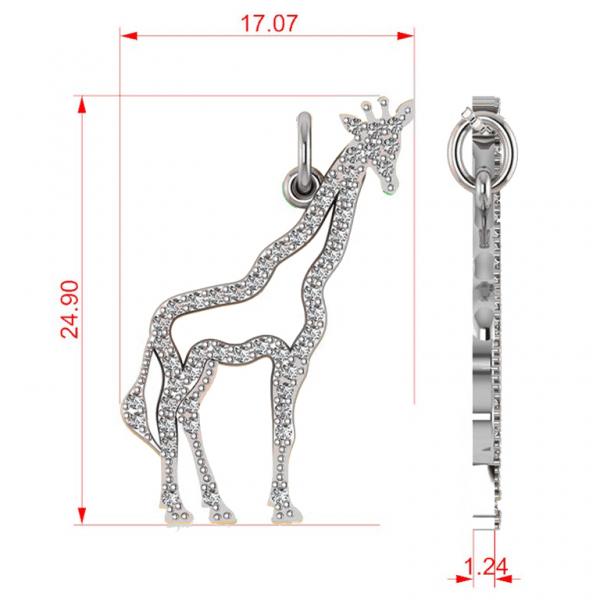 WEVENI Orecchini pendenti in acrilico a forma di giraffa anime WEVENI Orecchini pendenti in acrilico a forma di giraffa anime
