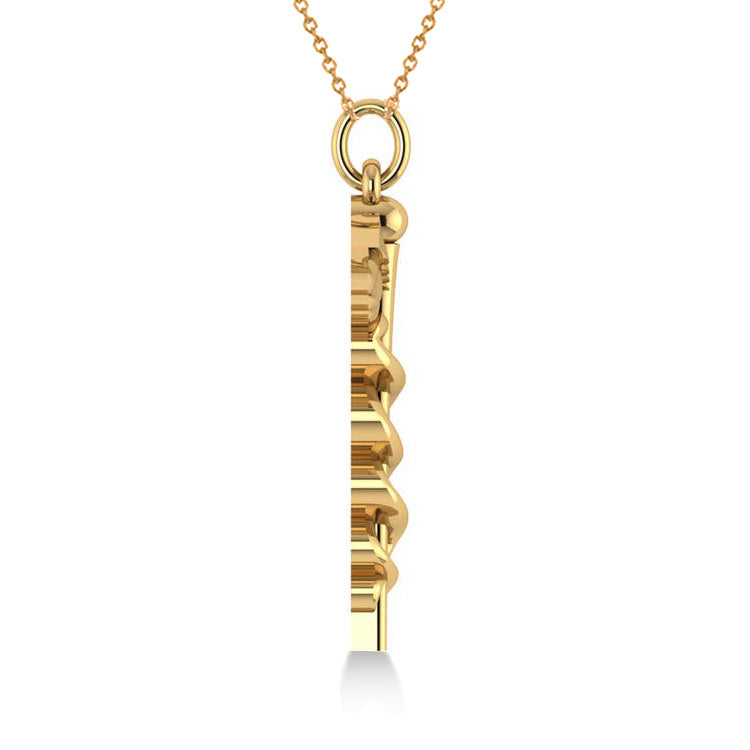 Caduceus Medical Symbol Pendant 14k Yellow Gold