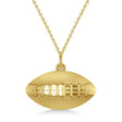 Football Charm Men's Pendant Necklace 14K Yellow Gold