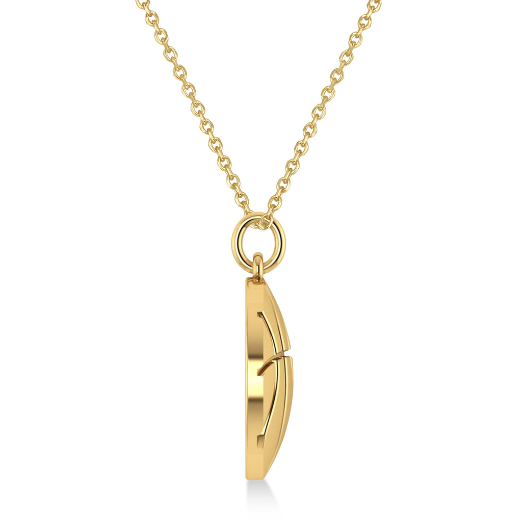 Basketball Charm Men's Pendant Necklace 14K Yellow Gold