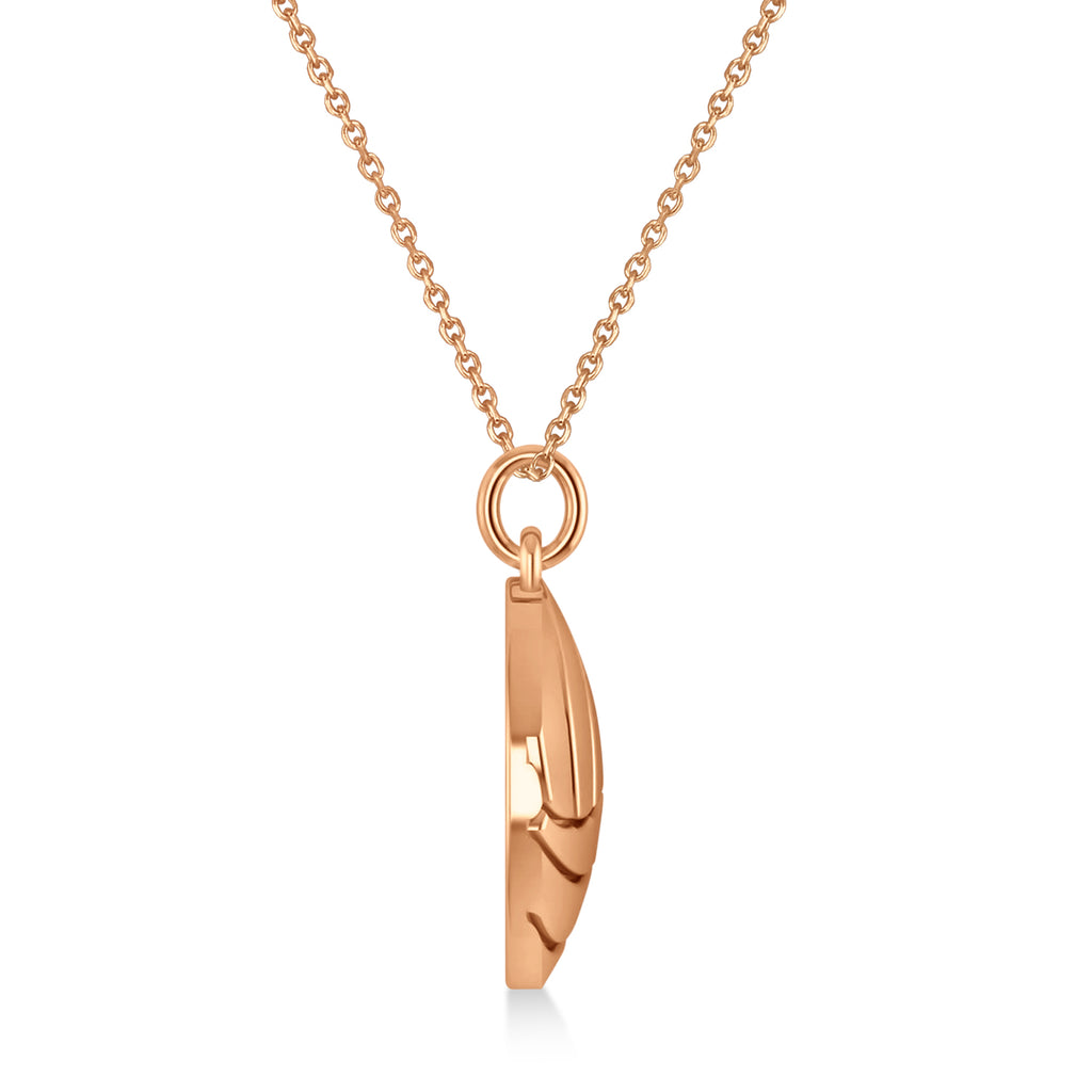 Volleyball Charm Men's Pendant Necklace 14K Rose Gold