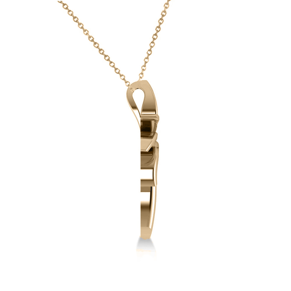 Summer Palm Tree Pendant Necklace in 14k Yellow Gold