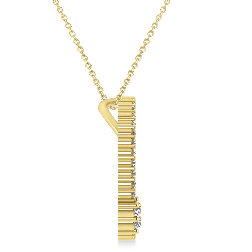 Diamond Locked Circle of Life Pendant Necklace 14k Yellow Gold (0.46ct)