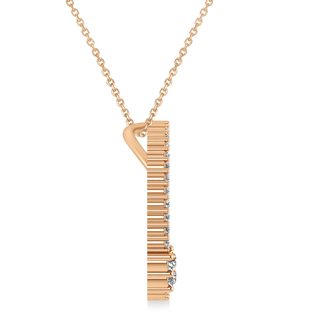 Lab Diamond Locked Circle of Life Pendant Necklace 14k Rose Gold (0.46ct)