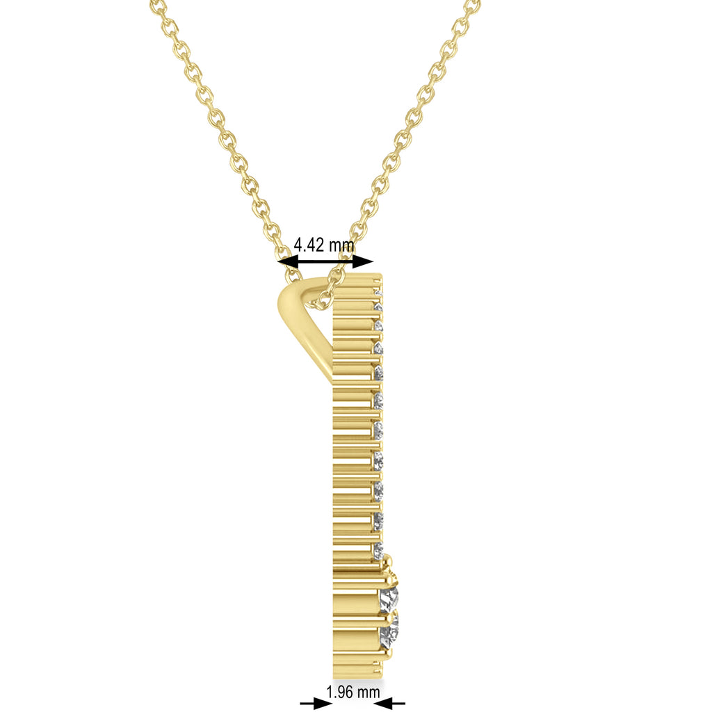 Moissanite Locked Circle of Life Pendant Necklace 14k Yellow Gold (0.46ct)