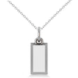 Gold Bullion Bar Pendant Necklace 14k White Gold