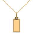 Gold Bullion Bar Pendant Necklace 14k Yellow Gold