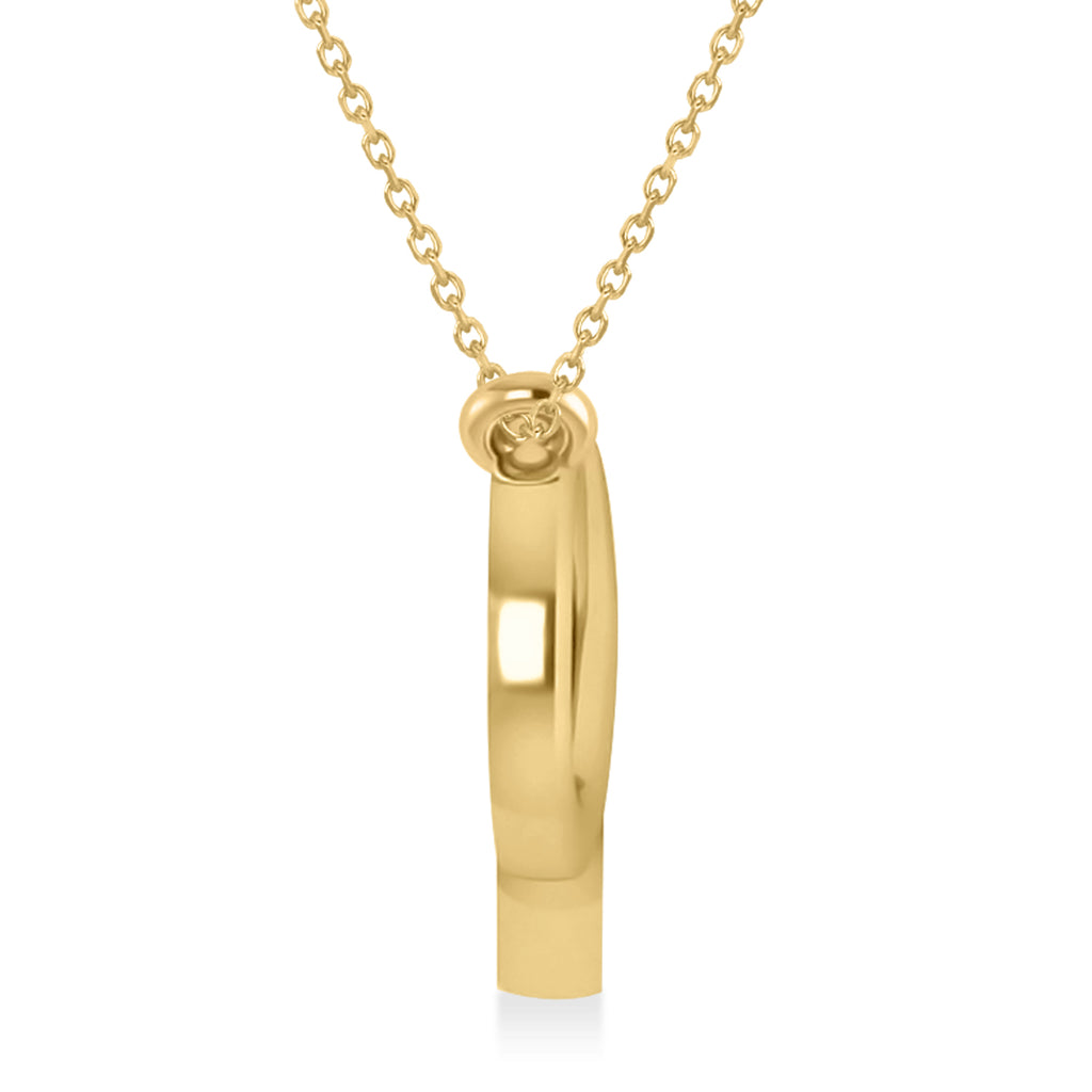 Infinity & Heart Pendant Necklace 14k Yellow Gold