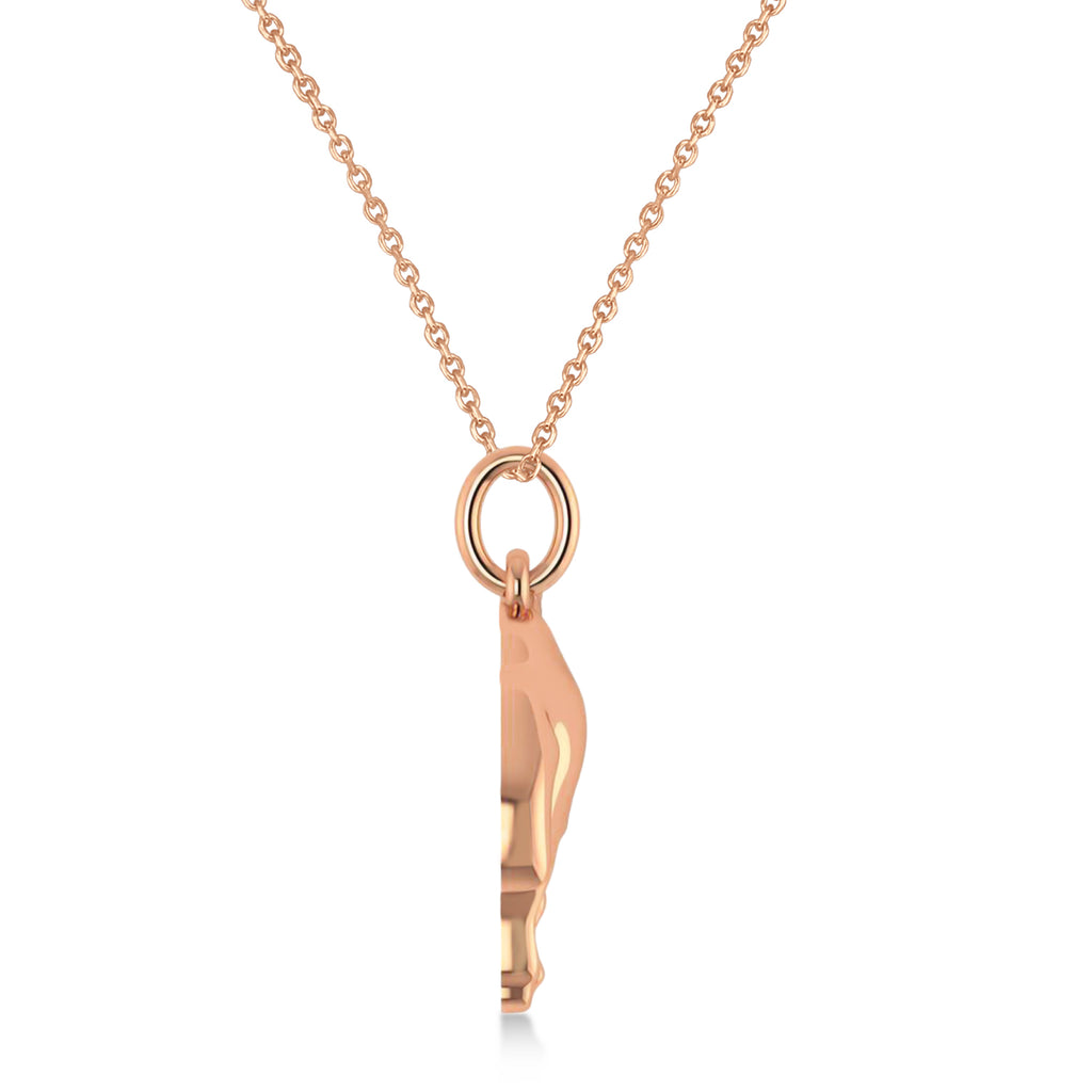 Camel Charm Pendant Necklace 14K Rose Gold