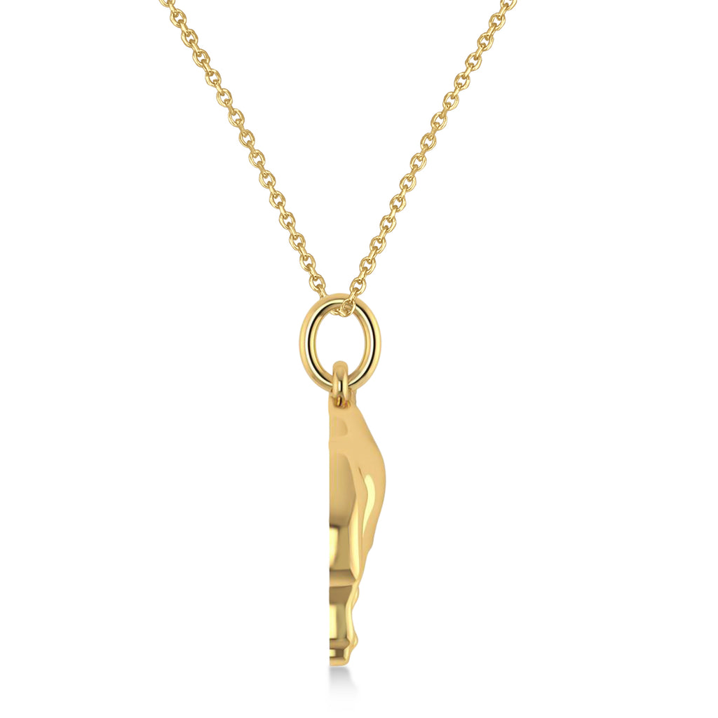 Camel Charm Pendant Necklace 14K Yellow Gold