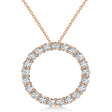 Diamond Circle of Life Pendant Necklace 14k Rose Gold (2.10ct)