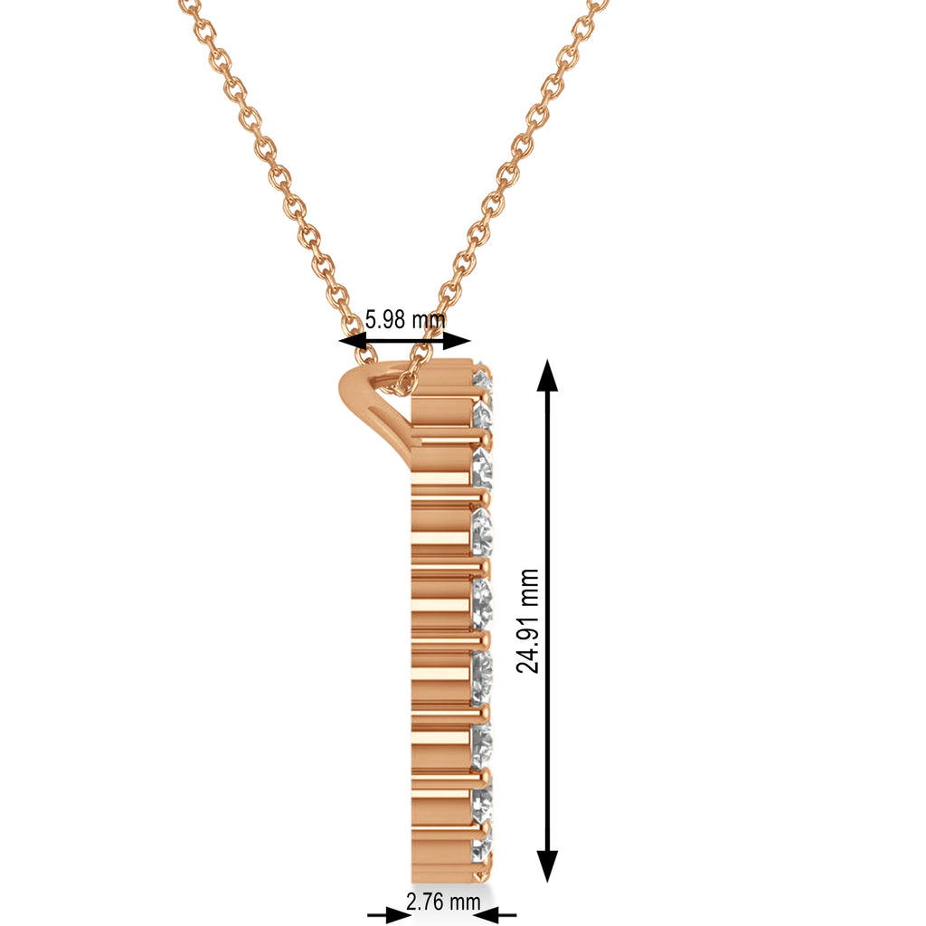 Lab Diamond Circle of Life Pendant Necklace 14k Rose Gold (2.10ct)