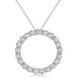 Lab Grown Diamond Circle of Life Pendant Necklace 14k White Gold (2.10ct)