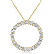 Lab Diamond Circle of Life Pendant Necklace 14k Yellow Gold (2.10ct)