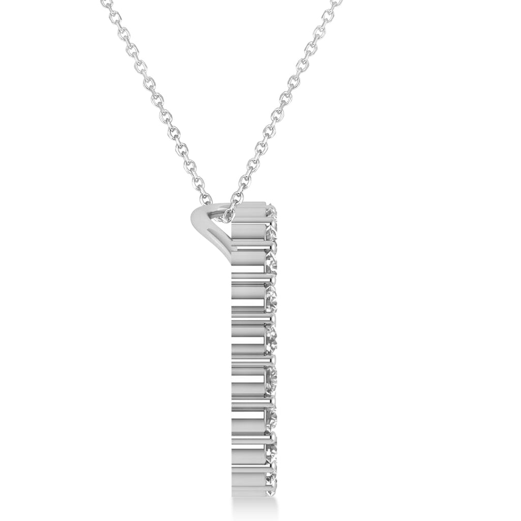 Moissanite Circle of Life Pendant Necklace 14k White Gold (2.10ct)