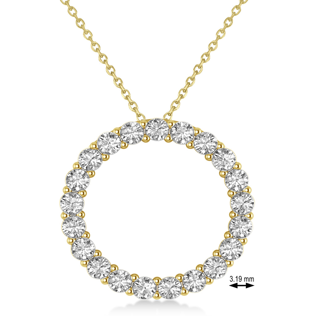 Moissanite Circle of Life Pendant Necklace 14k Yellow Gold (2.10ct)