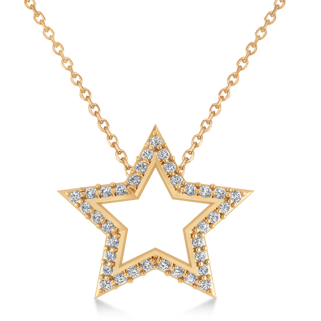 Galaxy Star Diamond Accented Pendant 14k Rose Gold (0.35ct)