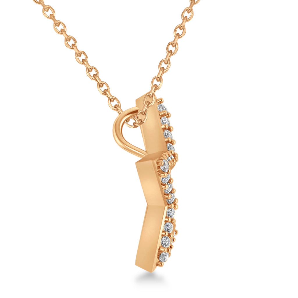 Galaxy Star Diamond Accented Pendant 14k Rose Gold (0.35ct)