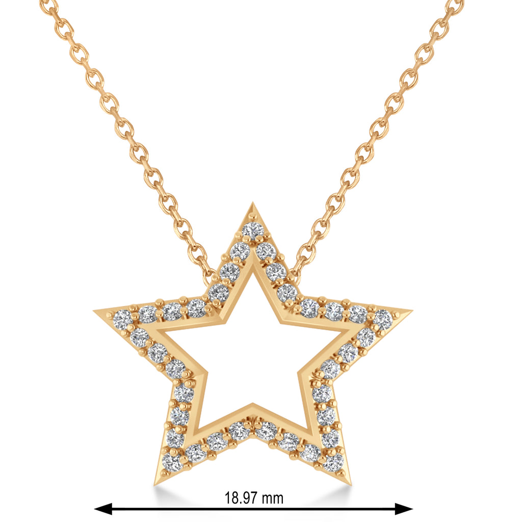 Galaxy Star Diamond Accented Pendant 14k Rose Gold (0.35ct)