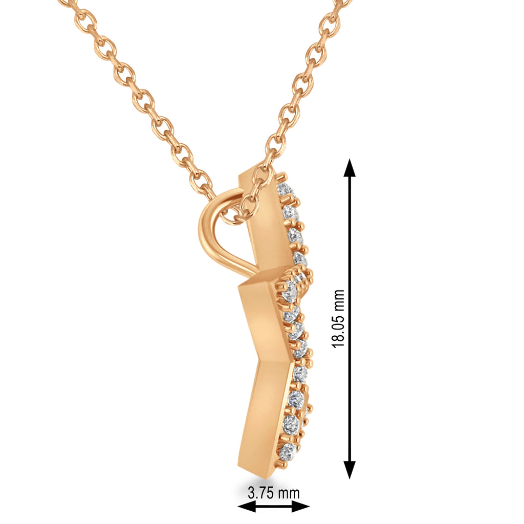 Galaxy Star Diamond Accented Pendant 14k Rose Gold (0.35ct)