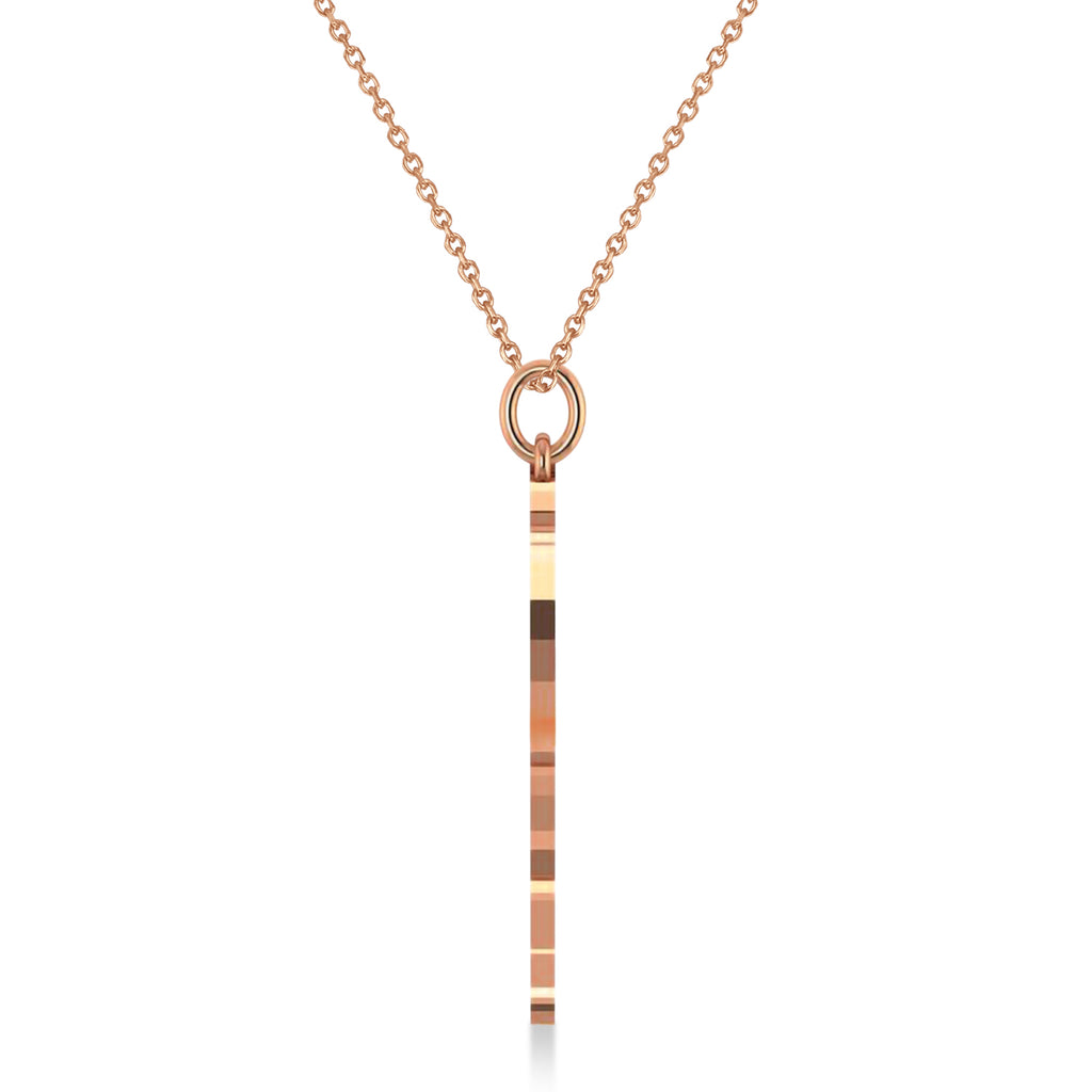 Israel Map Pendant Necklace 14K Rose Gold