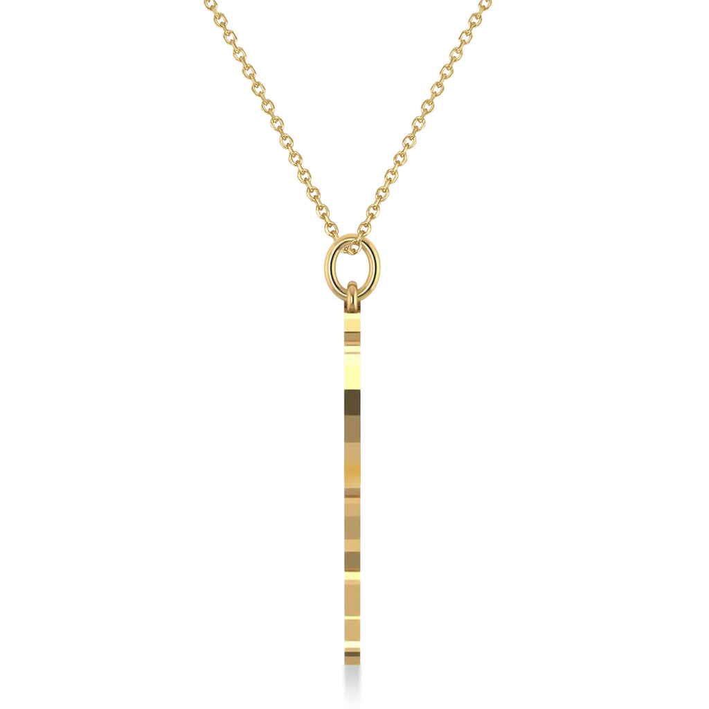 Israel Map Pendant Necklace 14K Yellow Gold
