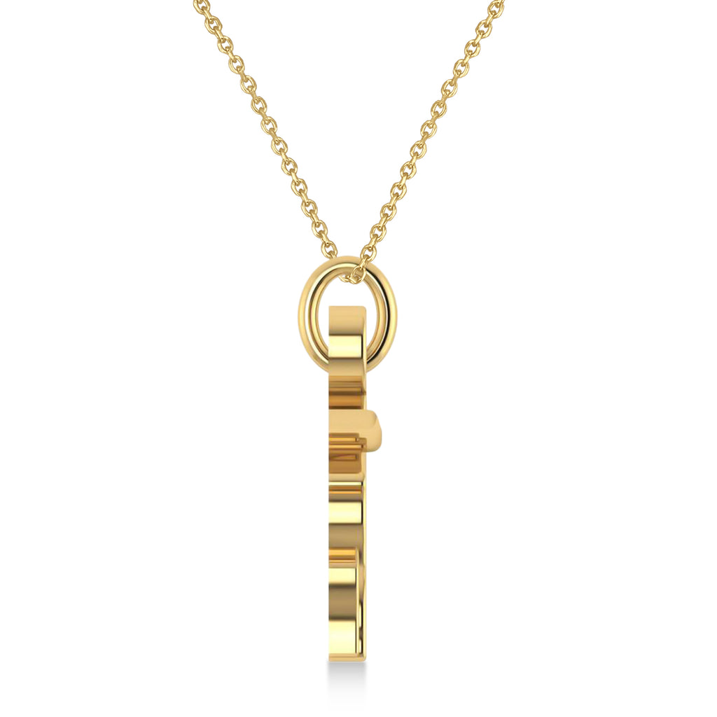 Elephant Charm Pendant Necklace 14K Yellow Gold