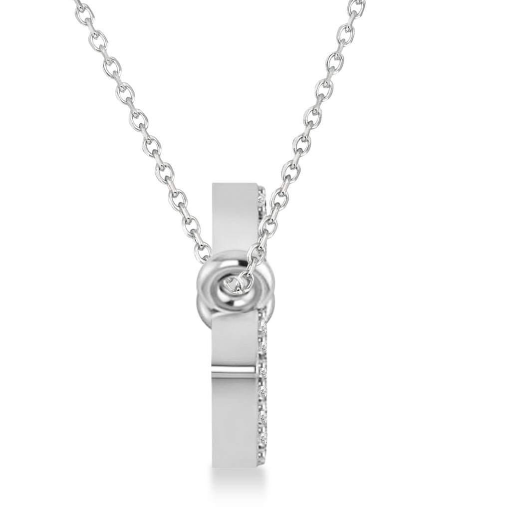 Personalized Diamond Name Pendant Necklace 14k White Gold