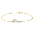 Personalized Diamond Name Anklet 14k Yellow Gold