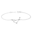 Diamond Capricorn Zodiac Constellation Star Bracelet 14k White Gold (0.11ct)
