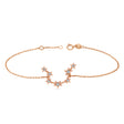 Diamond Aquarius Zodiac Constellation Star Bracelet 14k Rose Gold (0.9 ct)