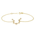 Diamond Aquarius Zodiac Constellation Star Bracelet 14k Yellow Gold (0.09ct)