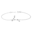 Diamond Pisces Zodiac Constellation Star Bracelet 14k White Gold (0.10 ct)