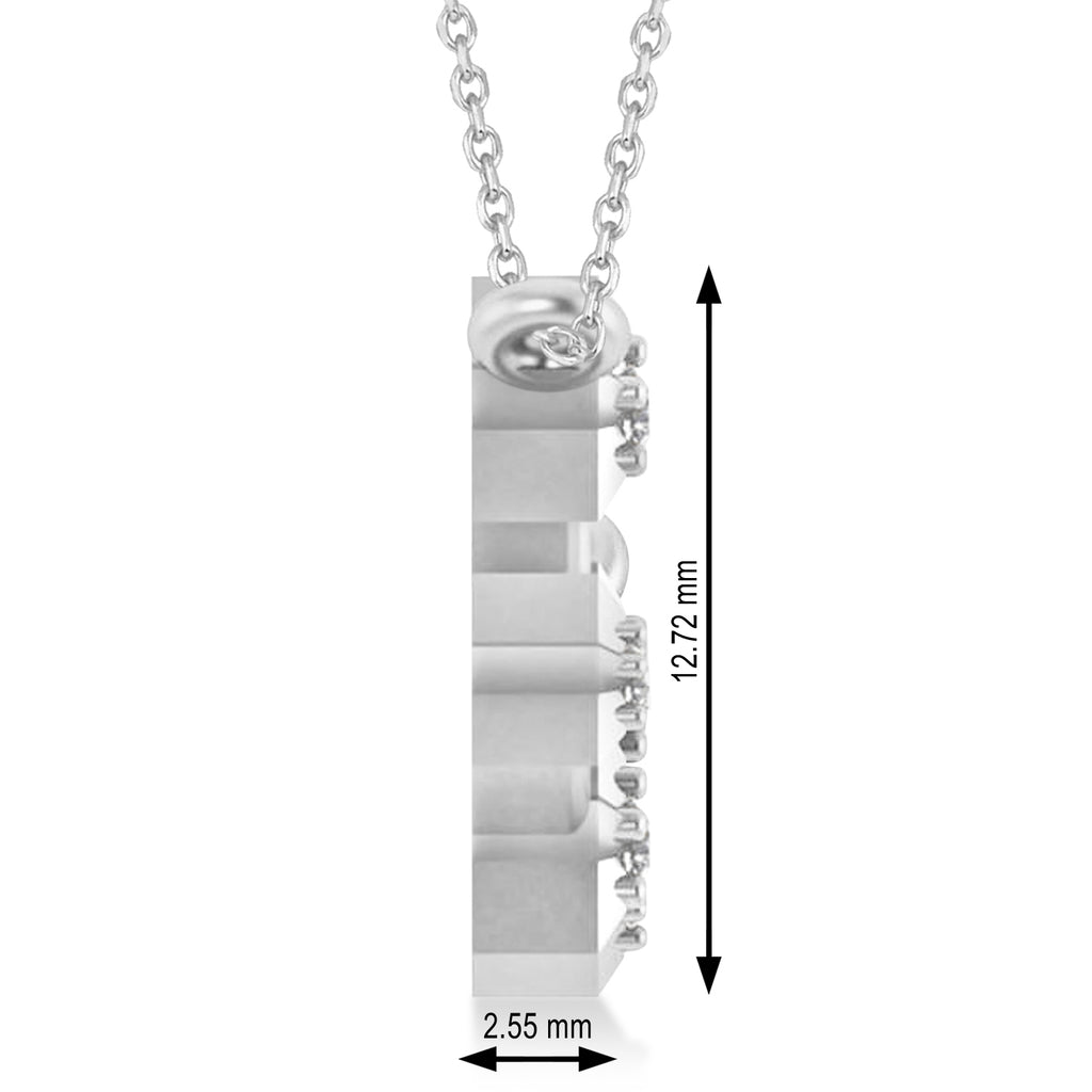 Diamond Taurus Zodiac Constellation Star Necklace 14k White Gold (0.07ct)