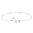 Diamond Taurus Zodiac Constellation Star Bracelet 14k White Gold (0.07ct)
