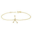 Diamond Cancer Zodiac Constellation Star Bracelet 14k Yellow Gold (0.09ct)