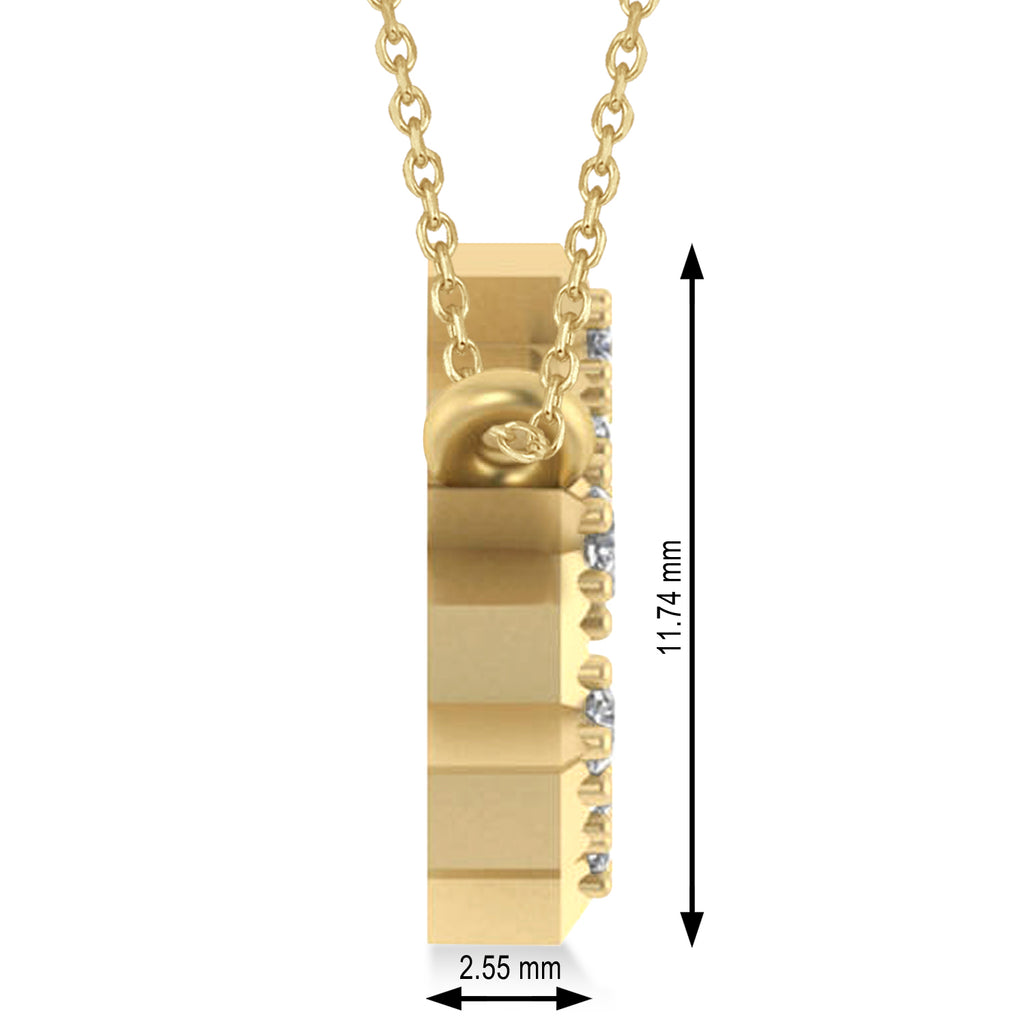 Diamond Leo Zodiac Constellation Star Necklace 14k Yellow Gold (0.10ct)