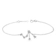 Diamond Libra Zodiac Constellation Star Bracelet 14k White Gold (0.08ct)