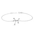 Diamond Sagittarius Zodiac Constellation Star Bracelet 14k White Gold (0.11ct)