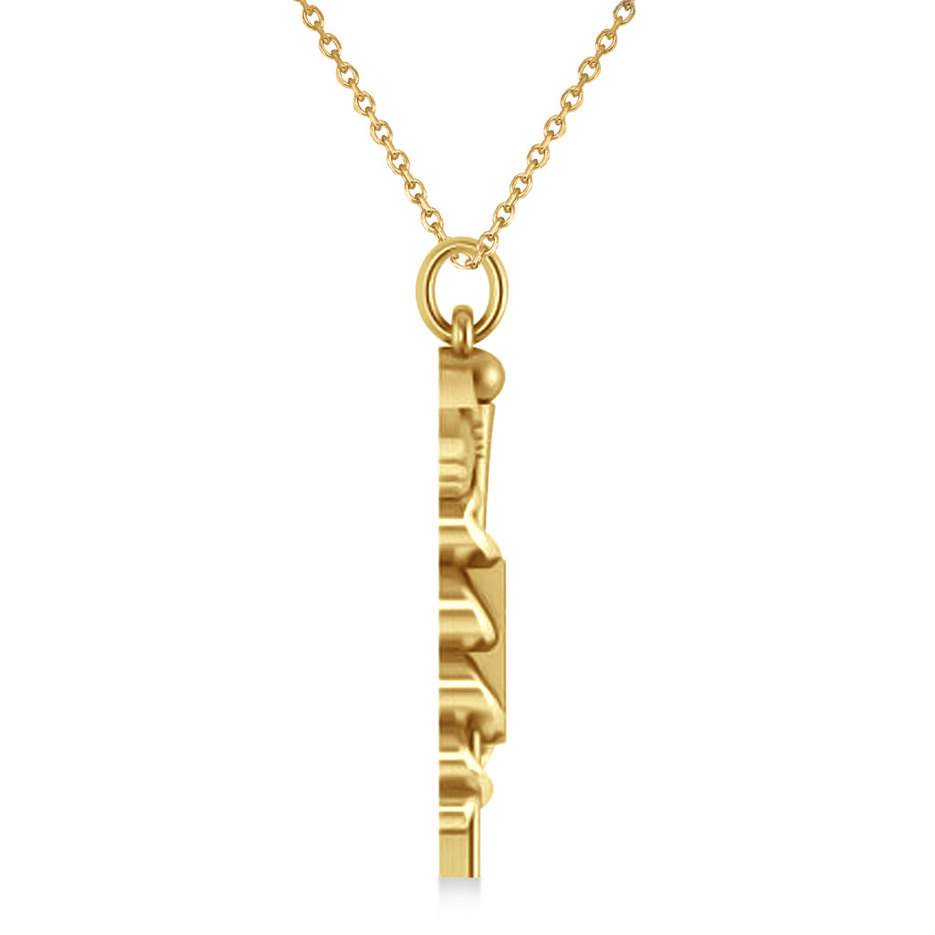 Medical RX Pharmacy Symbol Pendant Necklace 14k Yellow Gold