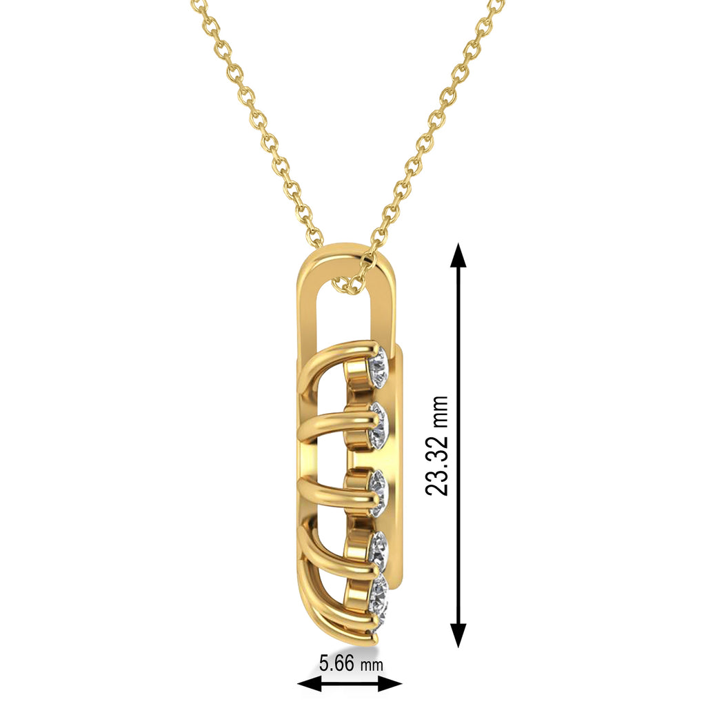 Diamond Open Circle Pendant Necklace 14k Yellow Gold (0.77ct)