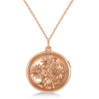 Sunflower Locket Pendant Necklace 14k Rose Gold