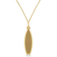 Surf Board Charm Pendant Necklace 14K Yellow Gold