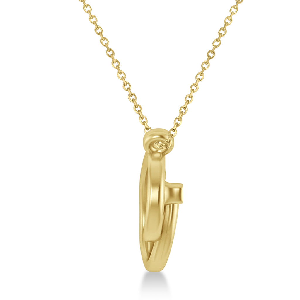 Stethoscope Pendant Necklace 14k Yellow Gold