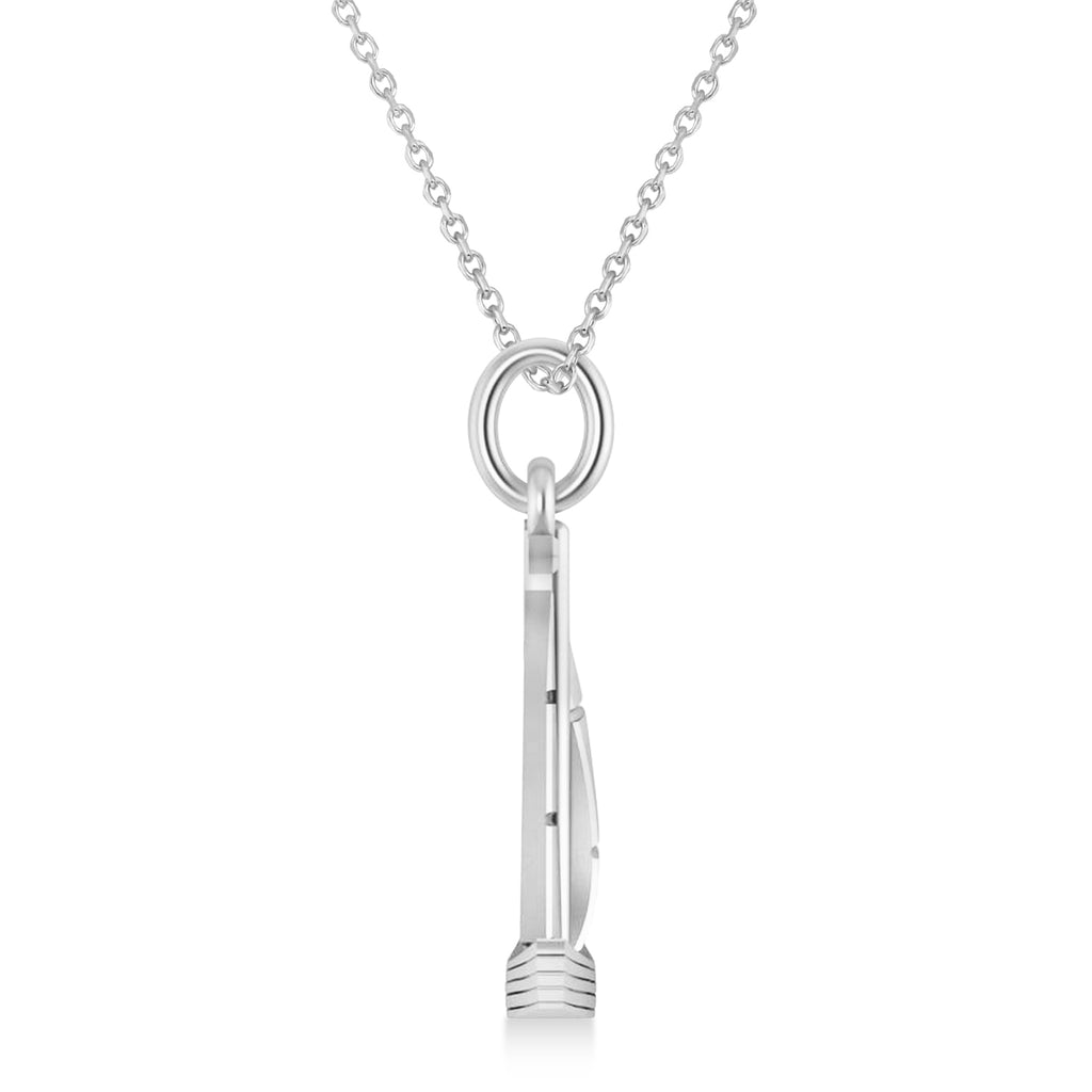 Sailboat Pendant Necklace 14k White Gold