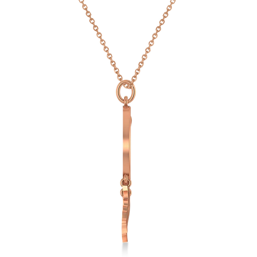 Tree of Life Dream Catcher Pendant Necklace 14k Rose Gold