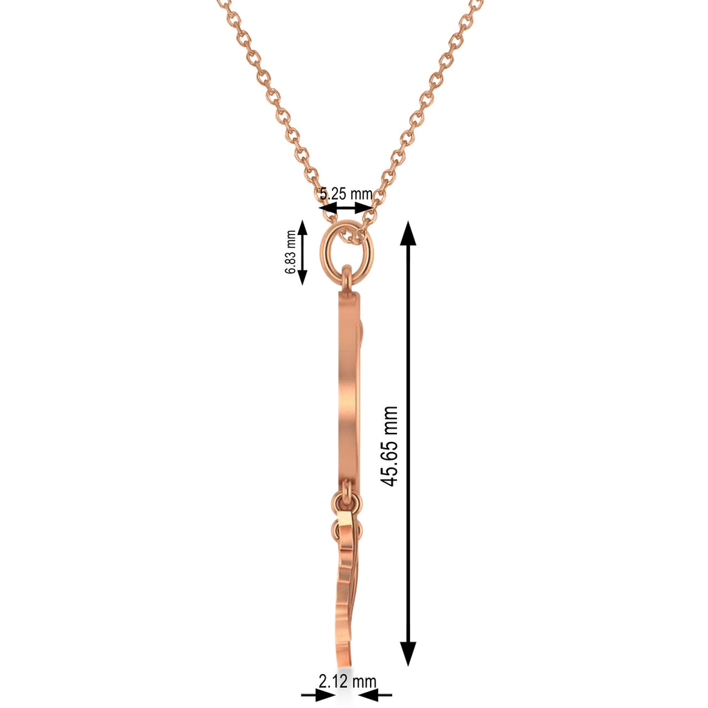 Tree of Life Dream Catcher Pendant Necklace 14k Rose Gold