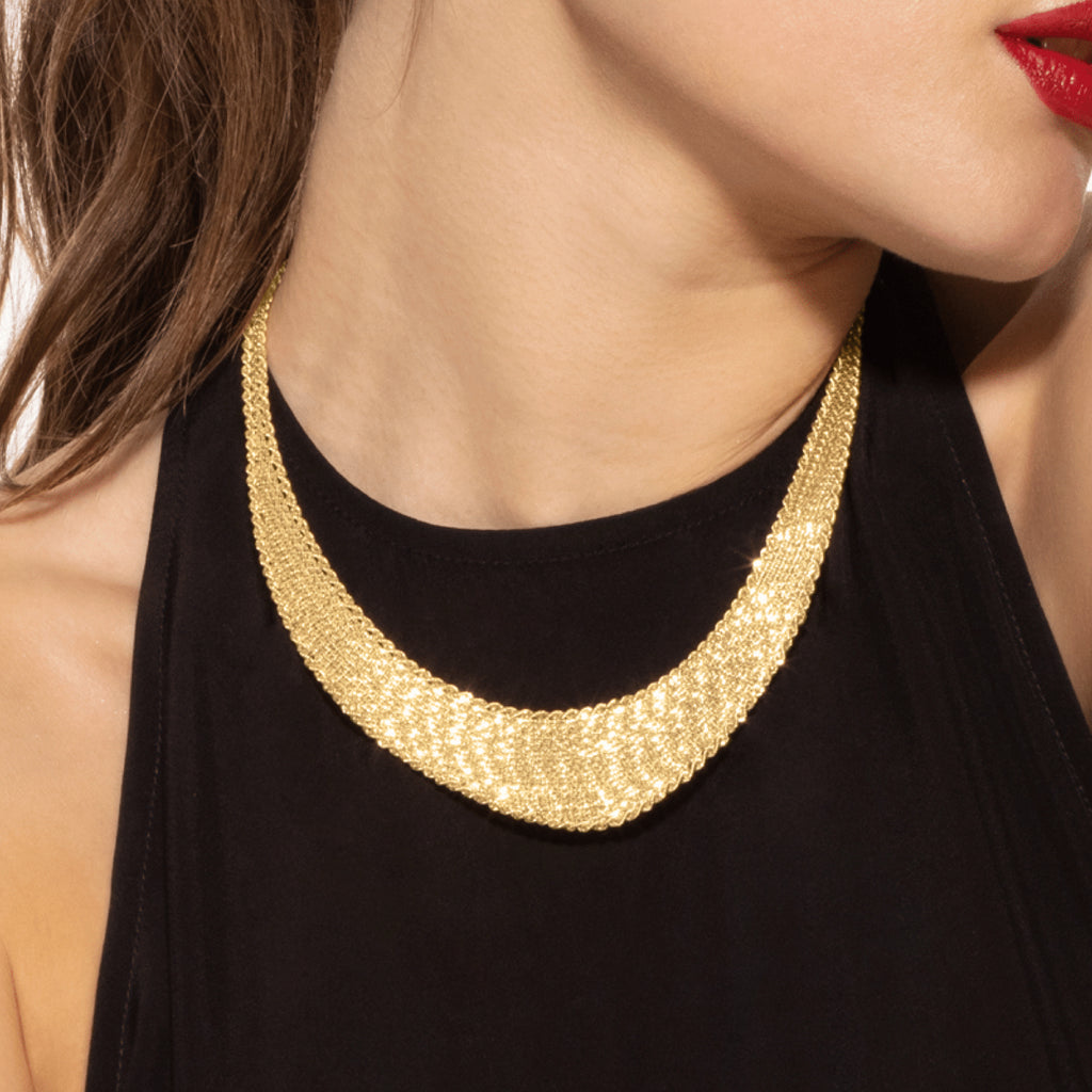 Cleopatra Draping Rope Necklace 14K Yellow Gold