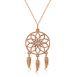 Diamond Dream Catcher Pendant Necklace 14k Rose Gold (0.10ct)